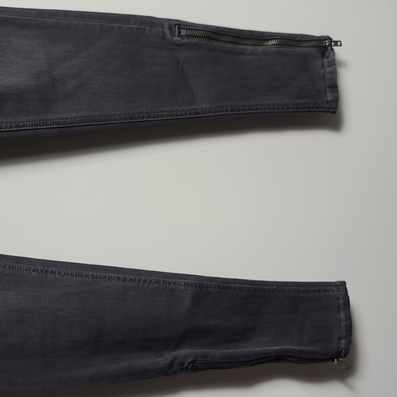 RAG & BONE Moto Skinny Zippered Jeans in Seattle Grey Size 28 - Picture 6 of 16